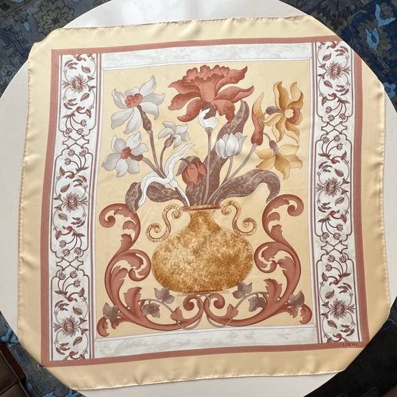 Vintage Loewe Silk Scarf—34” Square - Picture 12 of 16